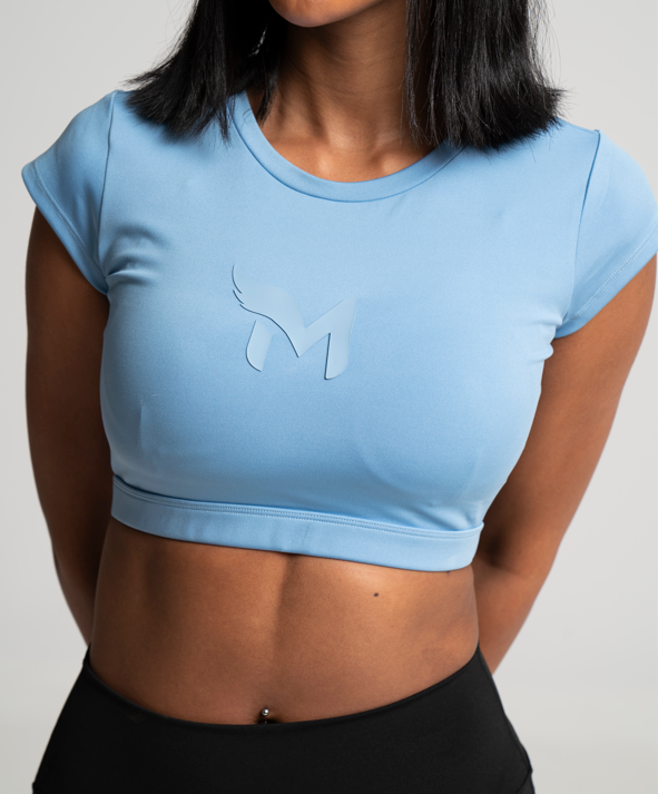 Backless training crop top with bra